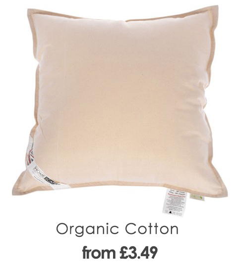 organic cotton cushion pads