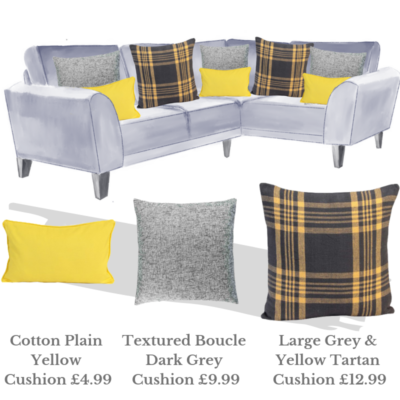 How To Arrange Sofa Cushions Homescapes, Big Cushion Sofa