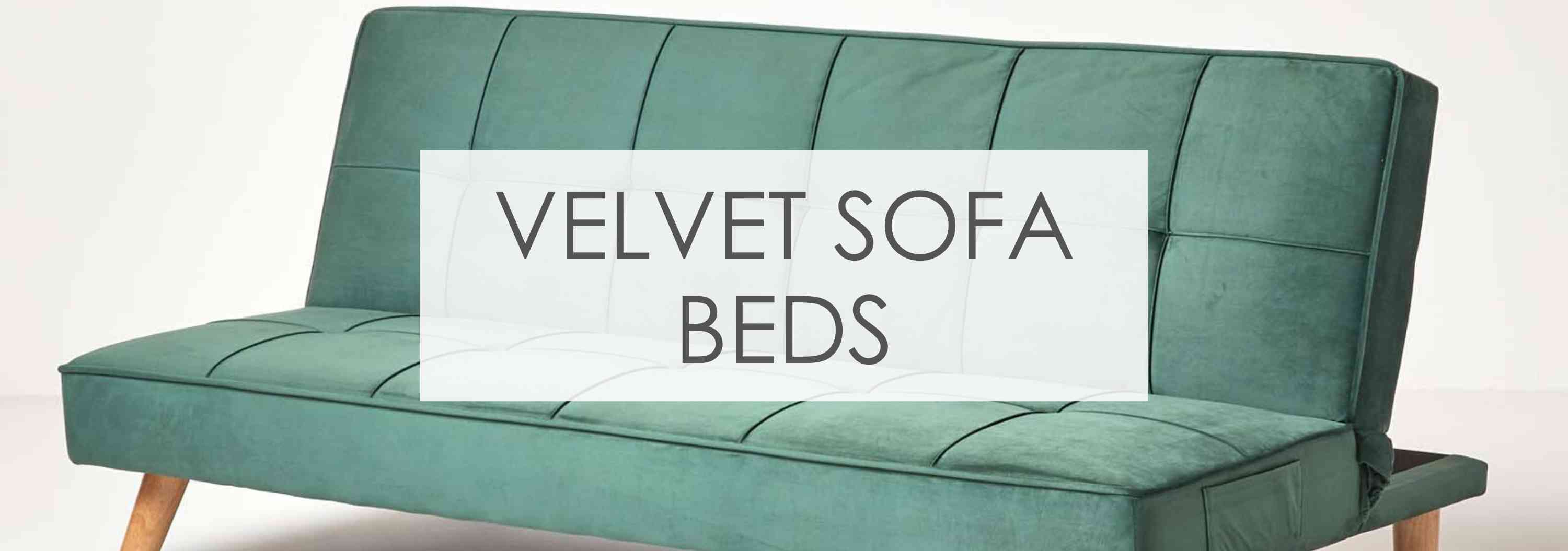 small velvet sofa bed uk