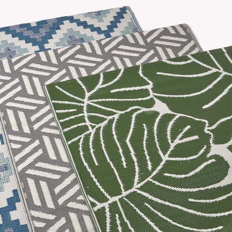 a selection of outdoor rugs