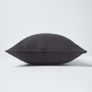 Cotton Rajput Ribbed Black Cushion Cover