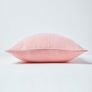Cotton Rajput Ribbed Pink Cushion Cover, 60 x 60 cm