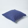 Cotton Cable Knit Navy Blue Cushion Cover, 45 x 45 cm