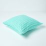 Cotton Cable Knit Pastel Green Cushion Cover, 45 x 45 cm