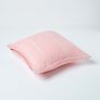 Cotton Rajput Ribbed Pink Cushion Cover, 60 x 60 cm