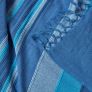 Cotton Morocco Striped Blue Throw, 255 x 360 cm