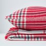 Red Tartan Check Sofa and Bed Throw, 225 x 255 cm