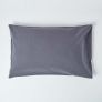 Dark Grey Linen Housewife Pillowcase, Standard