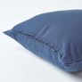 Navy Blue European Size Linen Pillowcase
