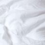 White European Size Linen Fitted Sheet