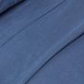 Navy Blue European Size Linen Flat Sheet