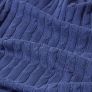 Cotton Cable Knit Navy Blue Throw