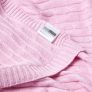 Cotton Cable Knit Pastel Pink Throw