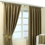 Gold Jacquard Curtain Modern Striped Design Fully Lined