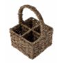 Seagrass Cutlery and Glass Divider Basket 