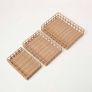Set of 3 Natural Woven Rectangle Storage Trays