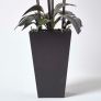 Artificial Flowers Oriental Style White Orchid in a Black Pot, 70 cm