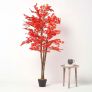 Red Maple Tree Artificial Plant with Pot, 160 cm