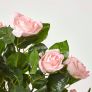Pink Potted Rose Tree Artificial Plant with lifelike green leaves and single trunk, 90 cm