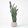 Large Artificial Cactus in Stone Pot, 78 cm Tall 