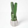 Echinopsis Peruviana Artificial Cactus In Decorative Textured Stone Pot, 50 cm Tall