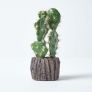 Artificial Cactus Prickly Pear in Stone Pot, 26 cm Tall