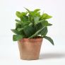 Artificial Mint Plant in Decorative Pot