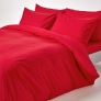 Red Egyptian Cotton Duvet Cover with Pillowcases 200 Thread count