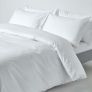 White Egyptian Cotton Duvet Cover with Pillowcases 200 Thread count