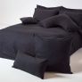 Black European Size Egyptian Cotton Pillowcase 200 TC