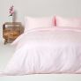 Pink Egyptian Cotton Stripe Duvet Cover and Pillowcases 330 TC
