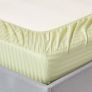 Sage Green Egyptian Cotton Satin Stripe Fitted Sheet 330 Thread count
