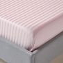 Dusky Pink Violet Egyptian Cotton Satin Stripe Flat Sheet 330 Thread count