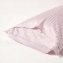Dusky Pink Violet Egyptian Cotton Satin Stripe Oxford Pillowcase 330 TC 