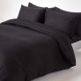 Black Egyptian Cotton Satin Stripe Fitted Sheet 330 Thread count