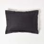 Black Egyptian Cotton Satin Stripe Oxford Pillowcase 330 TC 