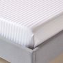 White Egyptian Cotton Satin Stripe Flat Sheet 330 Thread count