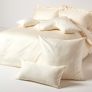 Cream V Shaped Pillowcase Organic Cotton 400 Thread Count
