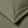 Khaki Green Linen Housewife Pillowcase, King