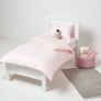 Pink Cotton Stripe Cot Bed Duvet Cover Set 330 Thread Count