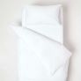 White Organic Cotton Cot Bed Duvet Cover Set 400 Thread Count