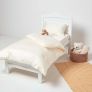 Cream Organic Cotton Cot Bed Duvet Cover Set 400 Thread Count