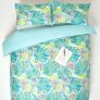 Lily Pad Digitally Printed Cotton Duvet Cover Set