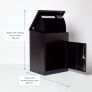 Medium Front Access Black Smart Parcel Box