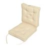 Taupe Beige Cotton Travel Back Support Booster Cushion