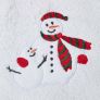 Snowman Embroidered 100% Cotton Christmas Hand Towel