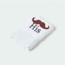 Embroidered 'His' Brown Moustache 100% Cotton Towel, Small Hand Towel 