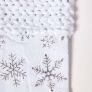 Silver and White Snowflake Christmas Stocking