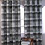 Cotton Morocco Striped Grey Curtain Pair, 66 x 90" Drop