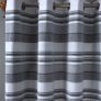 Cotton Morocco Striped Monochrome Curtain Pair